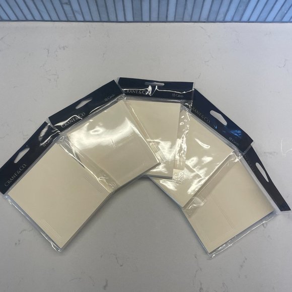 Crane & Co. Ecru Triple Debossed‎ Place Cards, 5 Packs of 10 Cards, NWT - Picture 3 of 6